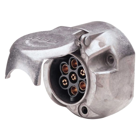 Large 7-Pin Round Trailer Socket