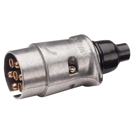 7-Pin Large Round Metal Trailer Socket
