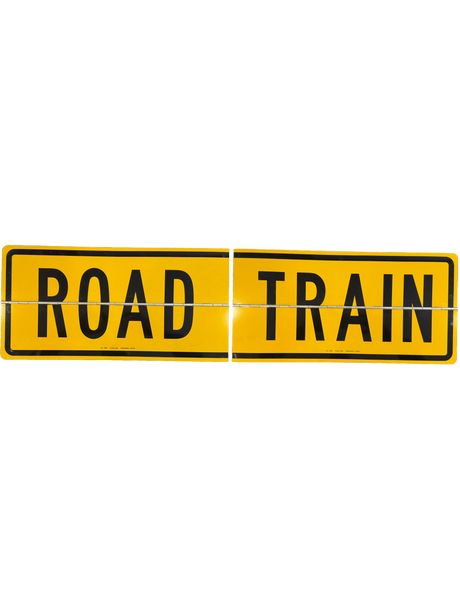 REFLECTIVE ROAD TRAIN METAL SIGN