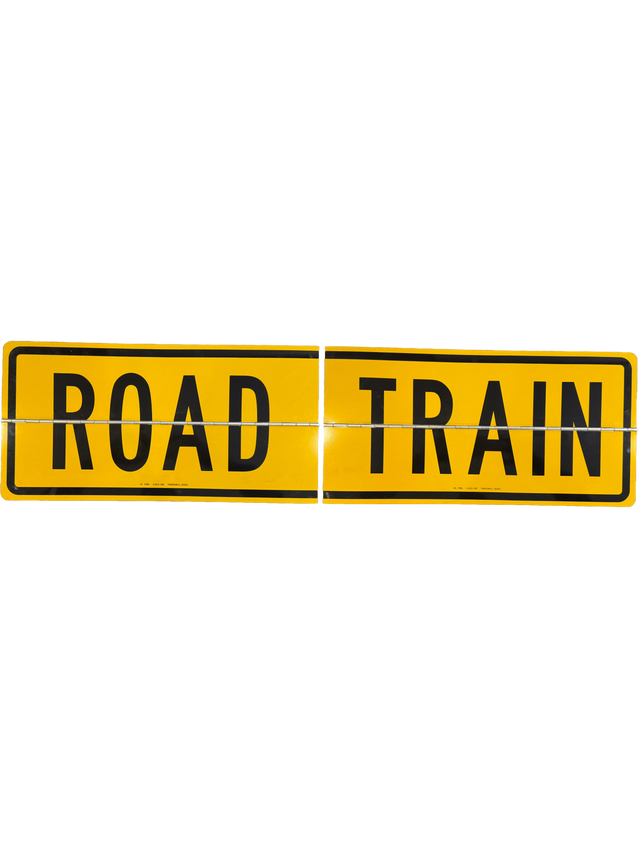 REFLECTIVE ROAD TRAIN METAL SIGN