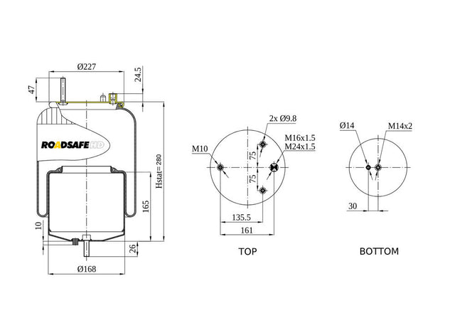 AIR SPRING SUSPENSION VOLVO INNER - 70.0098