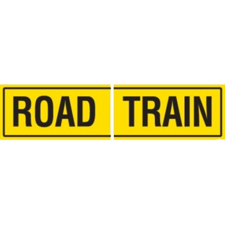 REFLECTIVE ROAD TRAIN SIGN 2 PIECE METAL