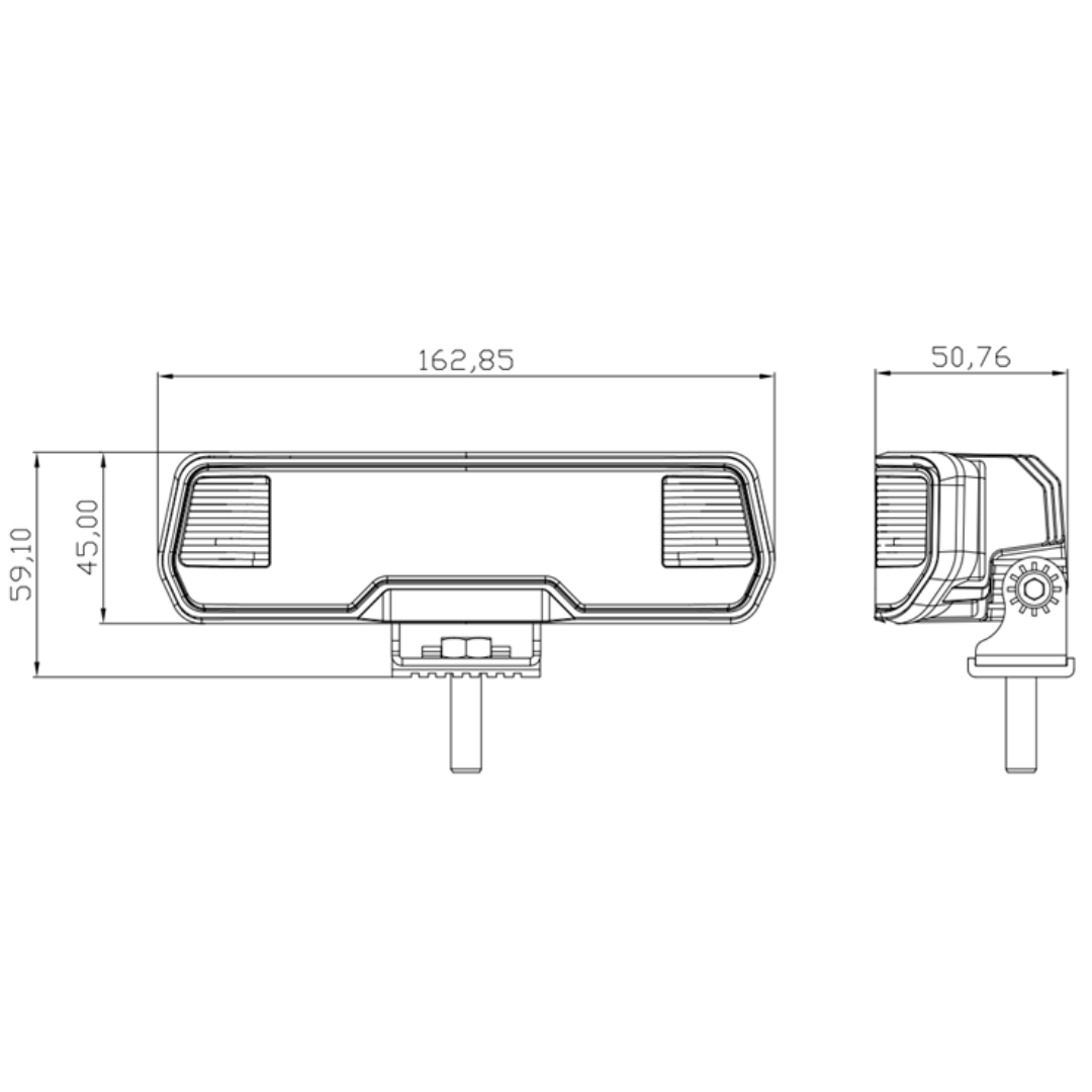 WORK LIGHT 6.4" x 2.8" WITH SPOT BEAM -W0515S-S5