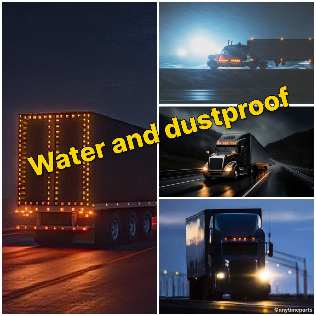 10-30V LED Oval Marker Lamp 60 X 37 - Amber 2.5m -BR3A