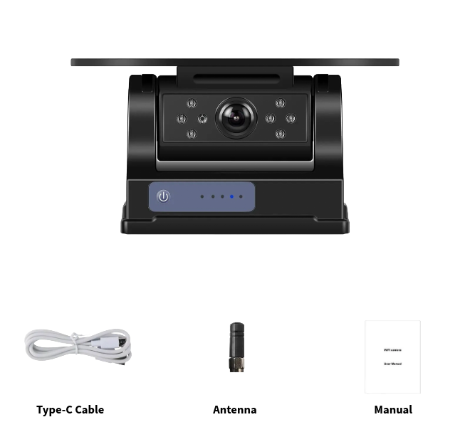 Wireless WiFi Solar Back Camera 720p HD | Magnetic Mount 10000mAh