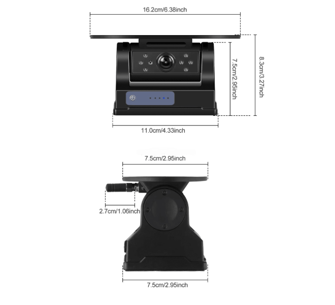 Wireless WiFi Solar Back Camera 720p HD | Magnetic Mount 10000mAh