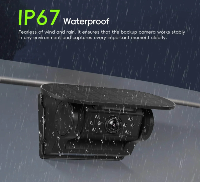 Wireless WiFi Solar Back Camera 720p HD | Magnetic Mount 10000mAh