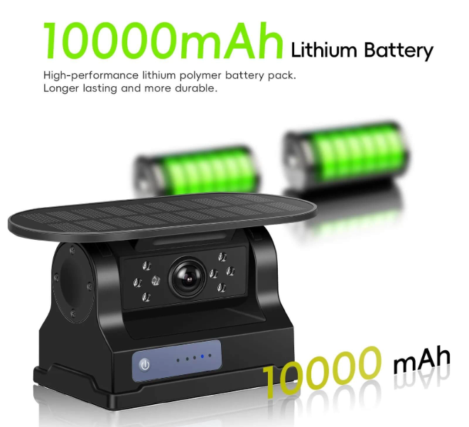Wireless WiFi Solar Back Camera 720p HD | Magnetic Mount 10000mAh