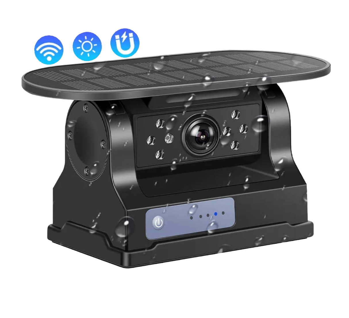 Wireless WiFi Solar Back Camera 720p HD | Magnetic Mount 10000mAh