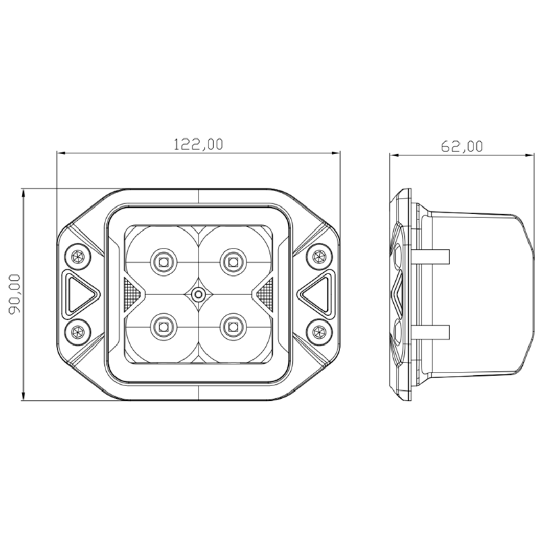 Working Light 3' With Spot Beam - ATP-W0120FMS-OL