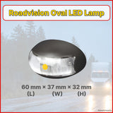 Roadvision 10-30V LED Oval Marker Lamp 60 X 37 - Amber 2.5m -BR3A