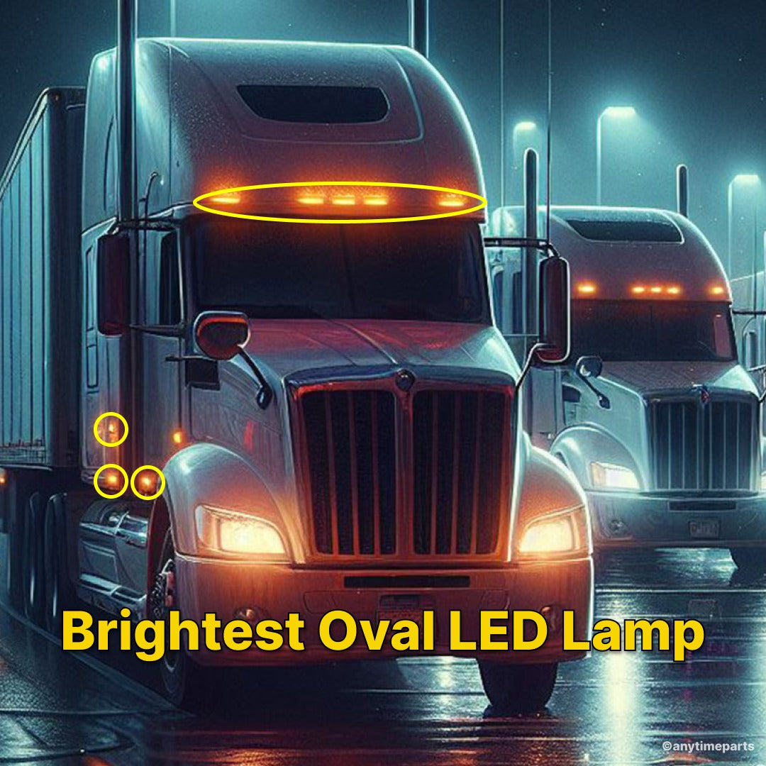 Roadvision 10-30V LED Oval Marker Lamp 60 X 37 - Amber 2.5m -BR3A