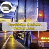 Roadvision 10-30V LED Oval Marker Lamp 60 X 37 - Amber 2.5m -BR3A