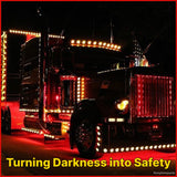 Roadvision 10-30V LED Oval Marker Lamp 60 X 37 - Red 2.5m - BR3RL