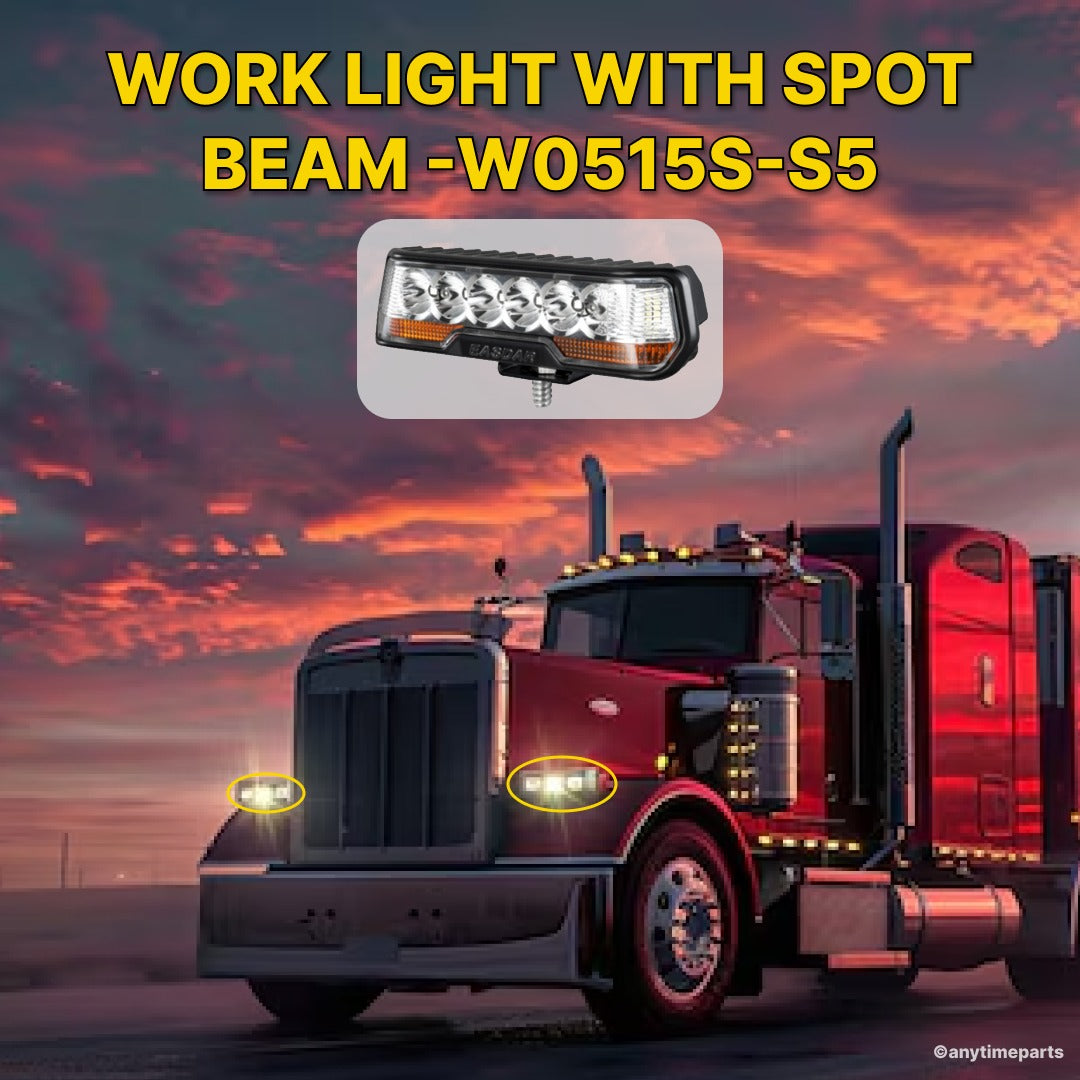 WORK LIGHT 6.4" x 2.8" WITH SPOT BEAM -W0515S-S5