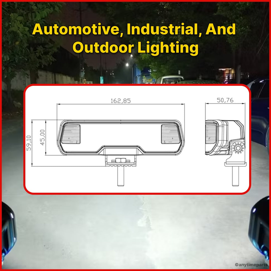 WORK LIGHT 6.4" x 2.8" WITH SPOT BEAM -W0515S-S5