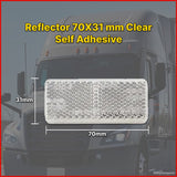 Reflector 70X31 mm Clear Self Adhesive -  ATP7031