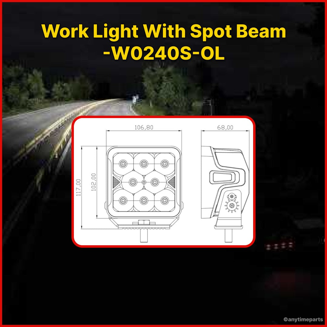 Work Light 4" With Spot Beam - ATP-W0240S-OL