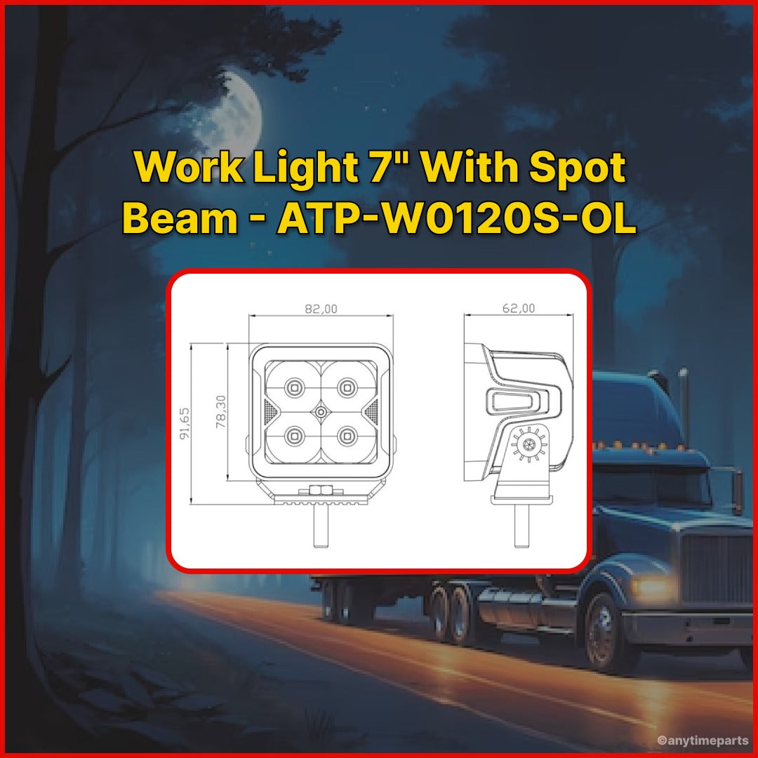 Work Light 7" With Spot Beam - ATP-W0120S-OL