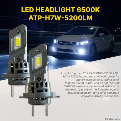 LED HEADLIGHT 6500K ATP-H7W-5200LM