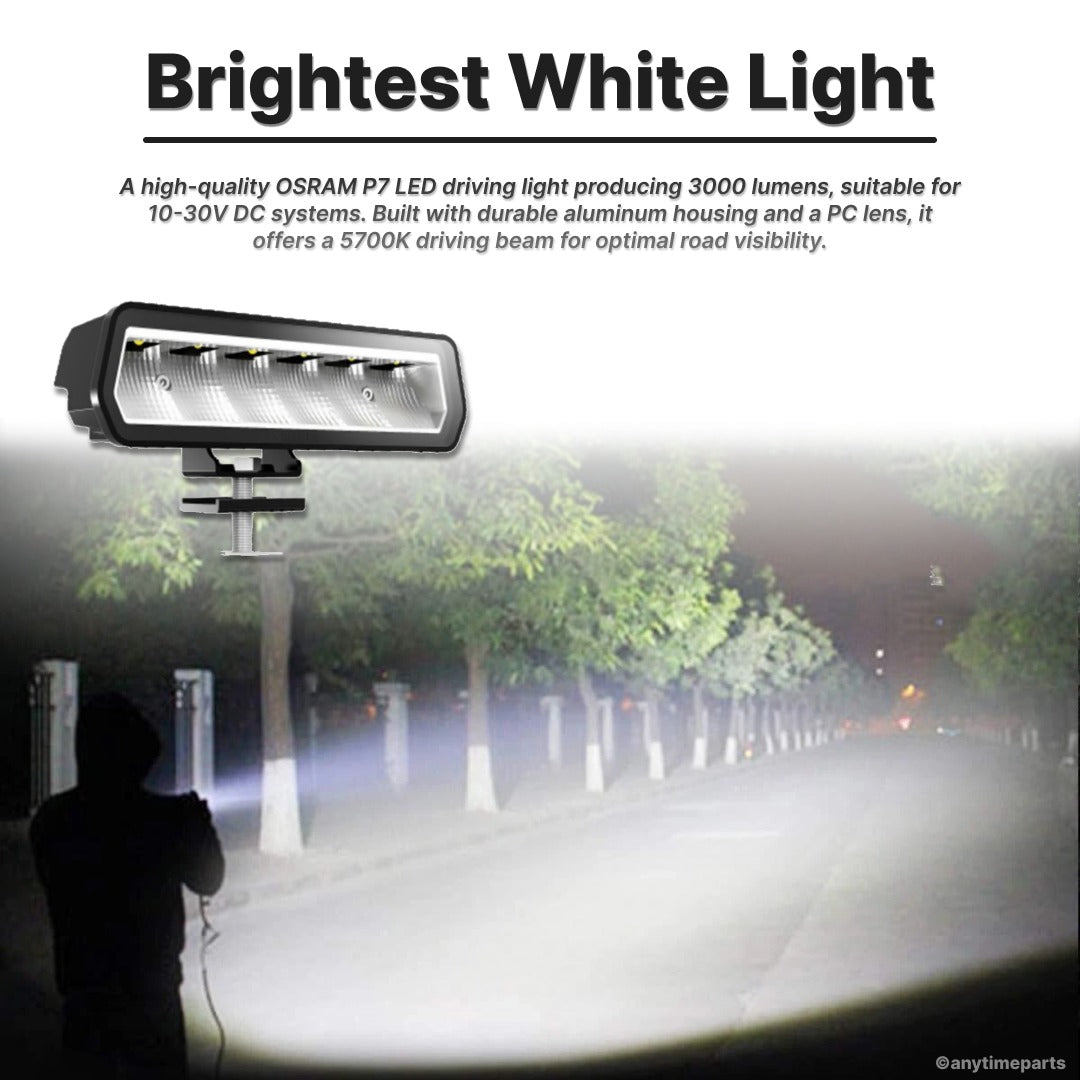 WORK LIGHT 6.3" x 2.8" WITH DRIVING BEAM- ATP-W0830D-P7
