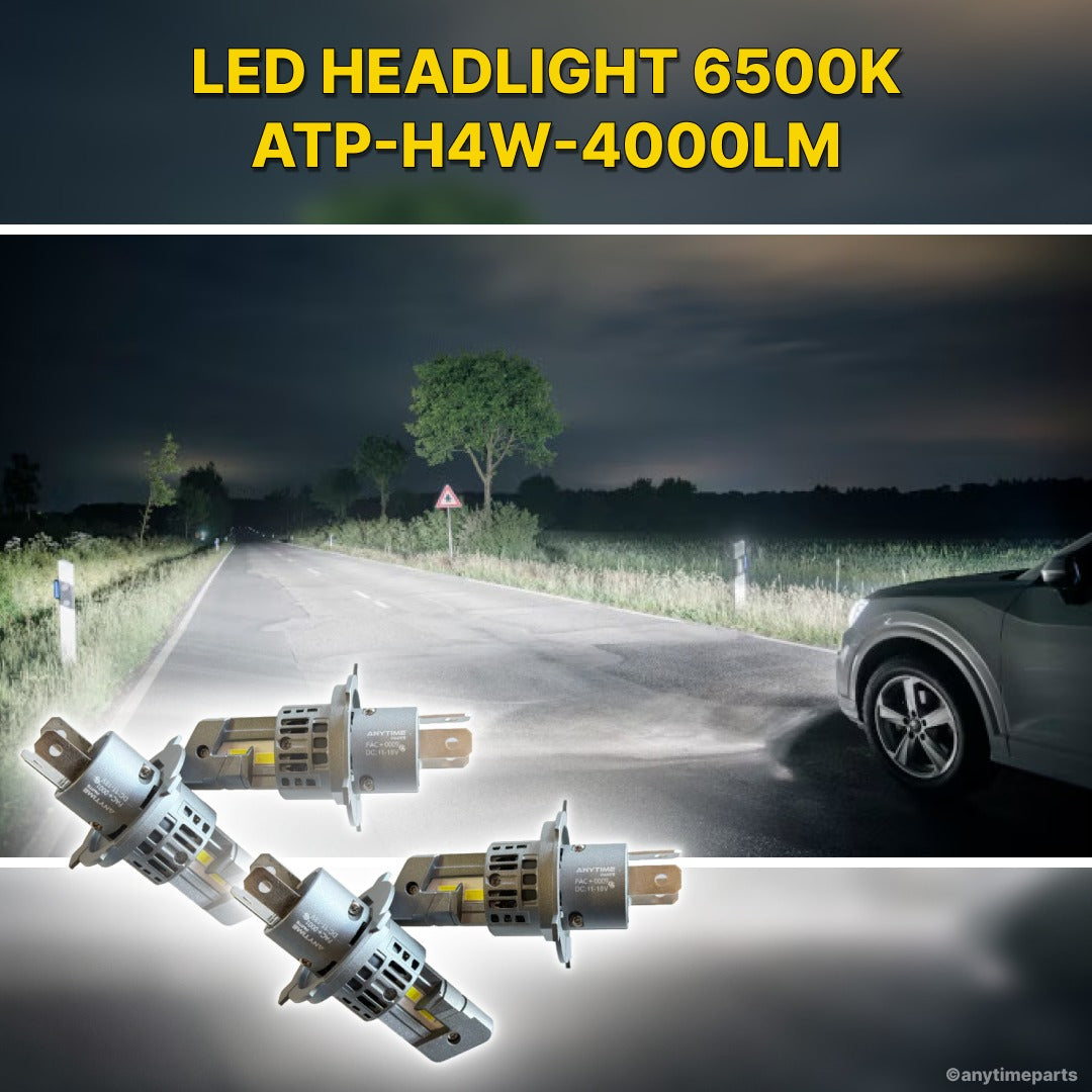 LED HEADLIGHT 6500K ATP-H4W-4000LM