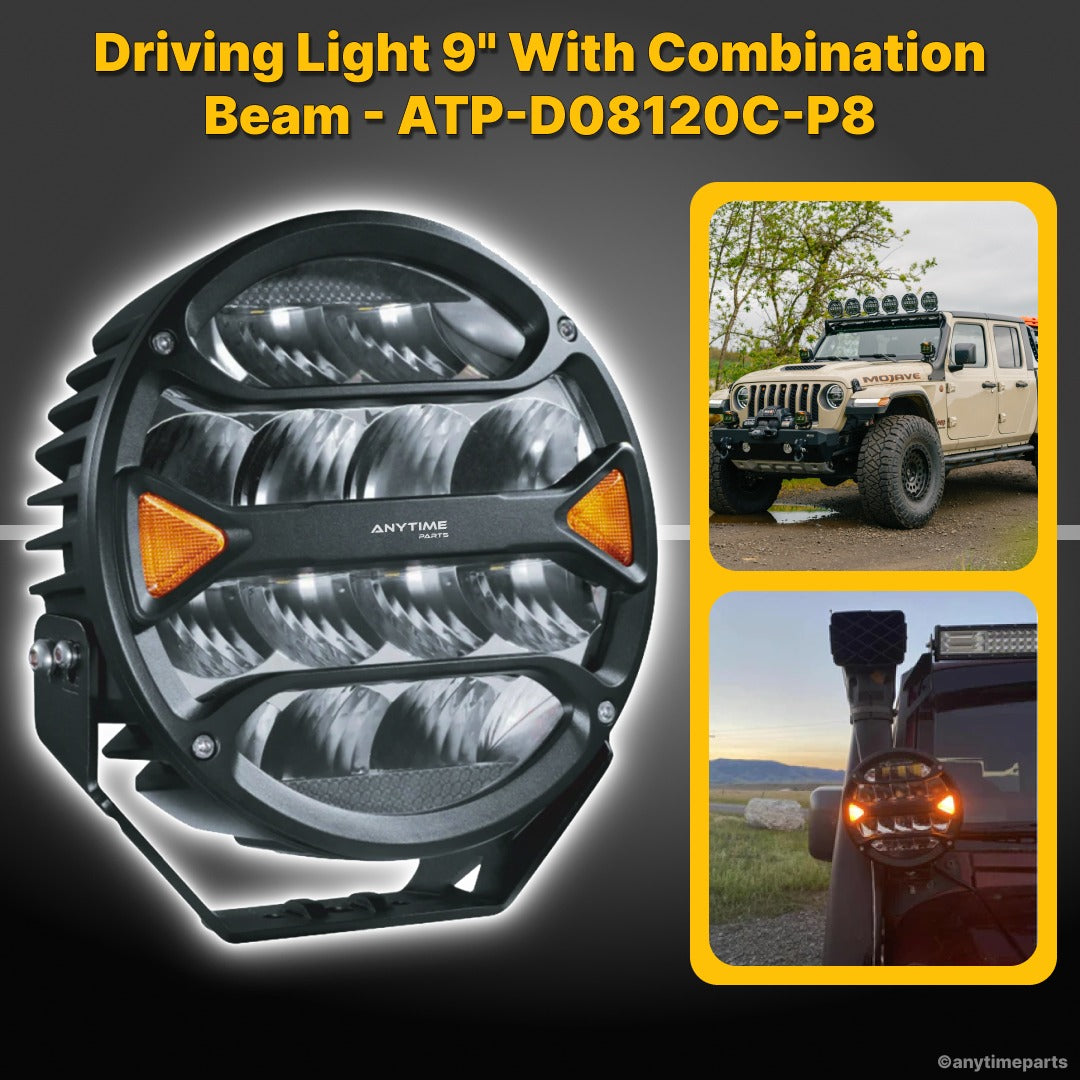 Driving Light 9" With Combination Beam - ATP-D08120C-P8