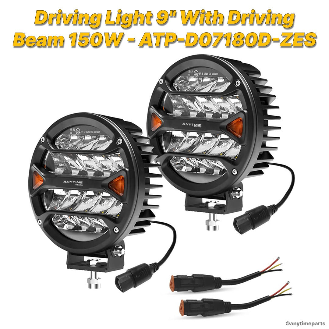 Driving Light 9" With Driving Beam 150W  - ATP-D07180D-ZES