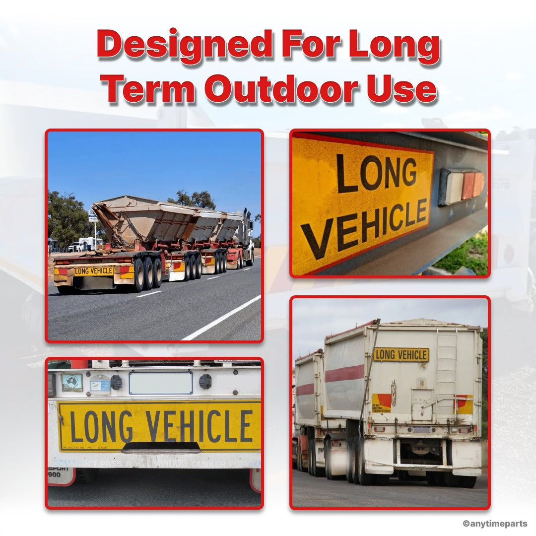 REFLECTIVE LONG VEHICLE SIGN 1020 X 250