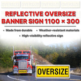 REFLECTIVE OVERSIZE BANNER SIGN 1100 × 300