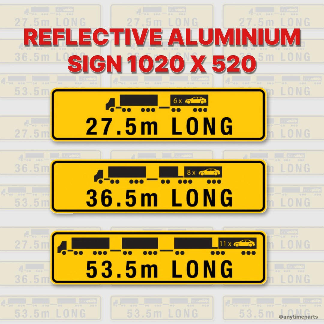 REFLECTIVE ALUMINIUM SIGN [ 27.5 M - 36.5 M - 53.5 M ] 1020 X 520