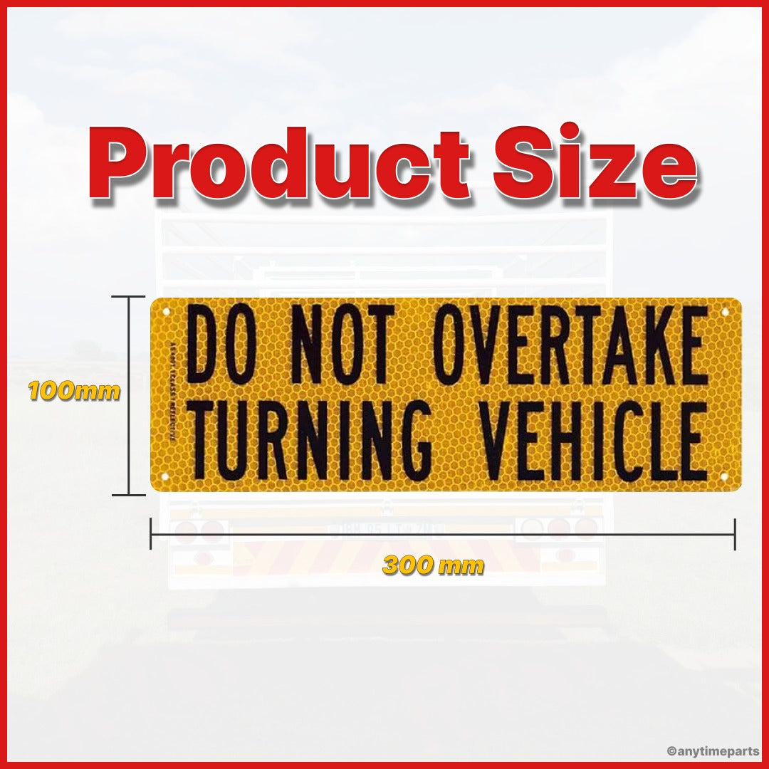 REFLECTIVE DNOTV ALUMINIUM SIGN 300 x 100