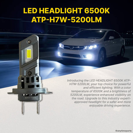 LED HEADLIGHT 6500K ATP-H7W-5200LM