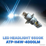 LED HEADLIGHT 6500K ATP-H4W-4000LM