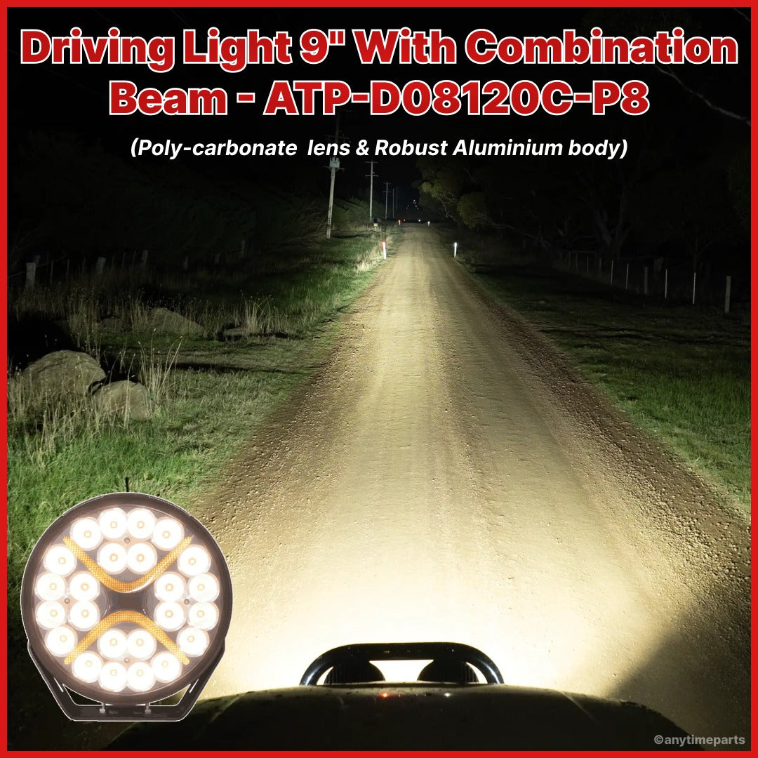 Driving Light 9" With Combination Beam - ATP-D08120C-P8
