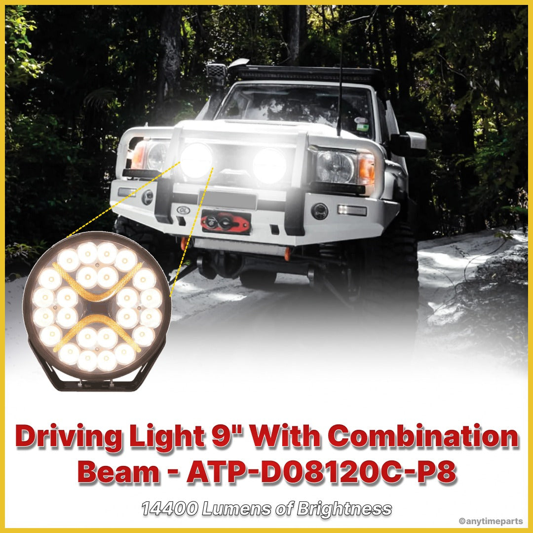 Driving Light 9" With Combination Beam - ATP-D08120C-P8