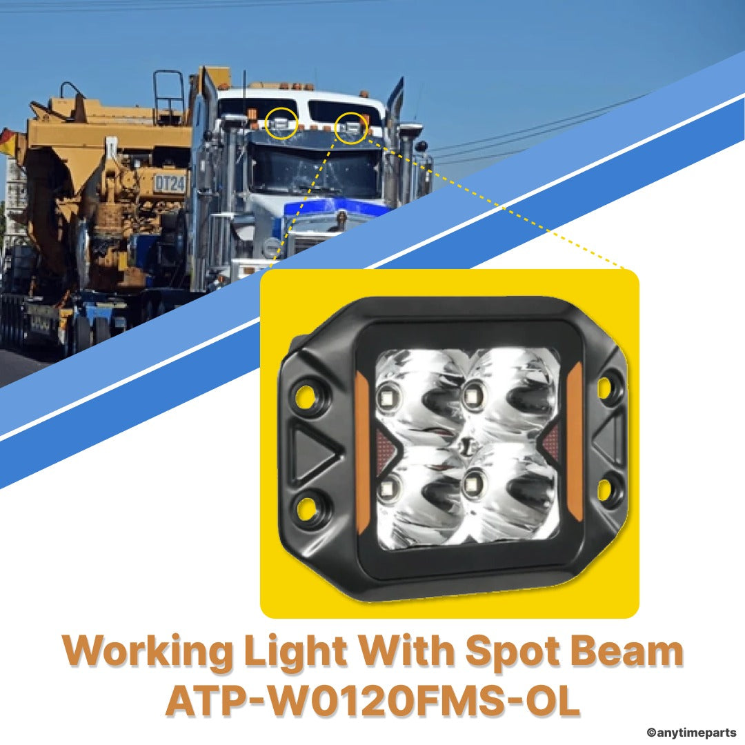 Working Light 3" With Spot Beam - ATP-W0120FMS-OL