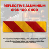 REFLECTIVE ALUMINIUM SIGN 100 X 400