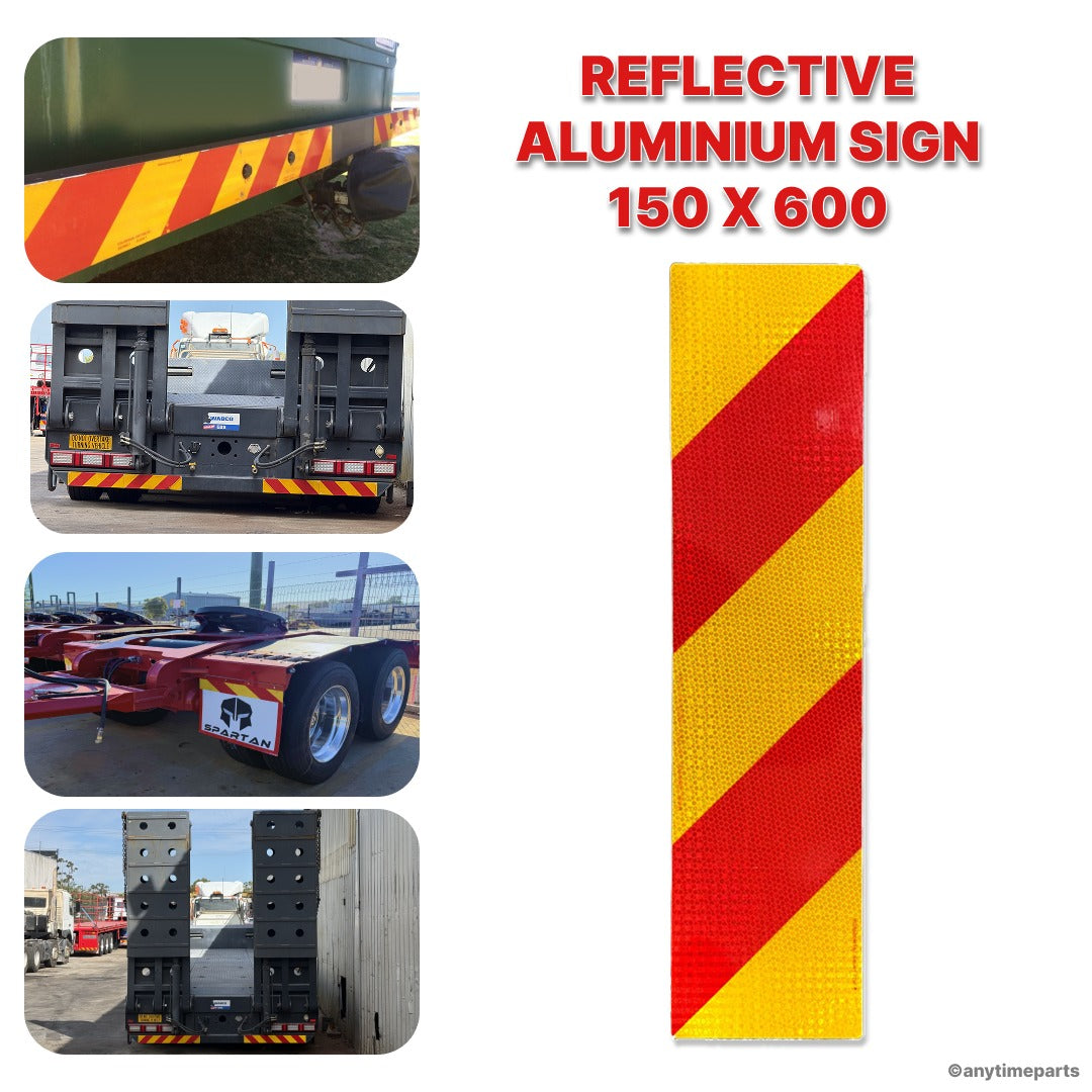 REFLECTIVE ALUMINIUM SIGN 150 X 600