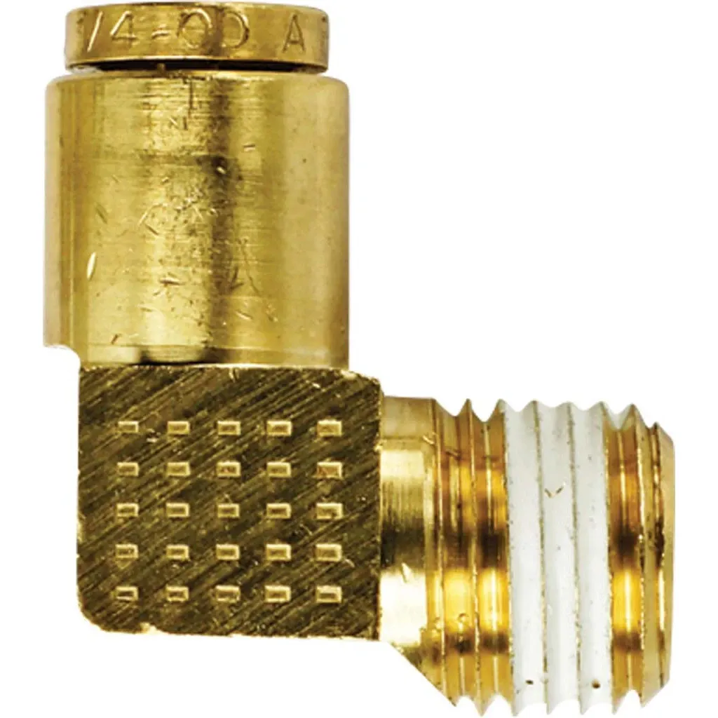 [1869X4X6S] Male 90 Swivel Elbow Quick Connect 1/4" Tube X 3/8" Mpt