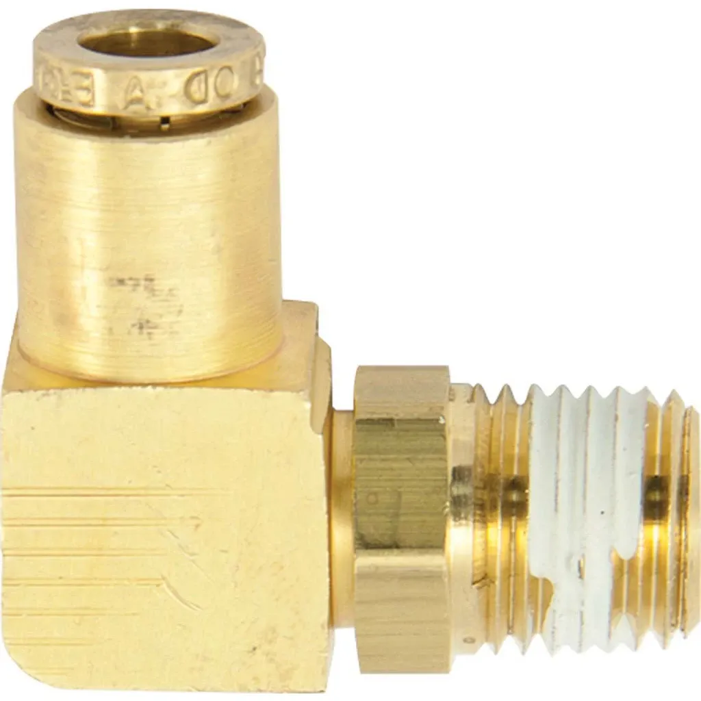[1869X6X2S] Male 90 Swivel Elbow Quick Connect 3/8" Tube X 1/8" Mpt