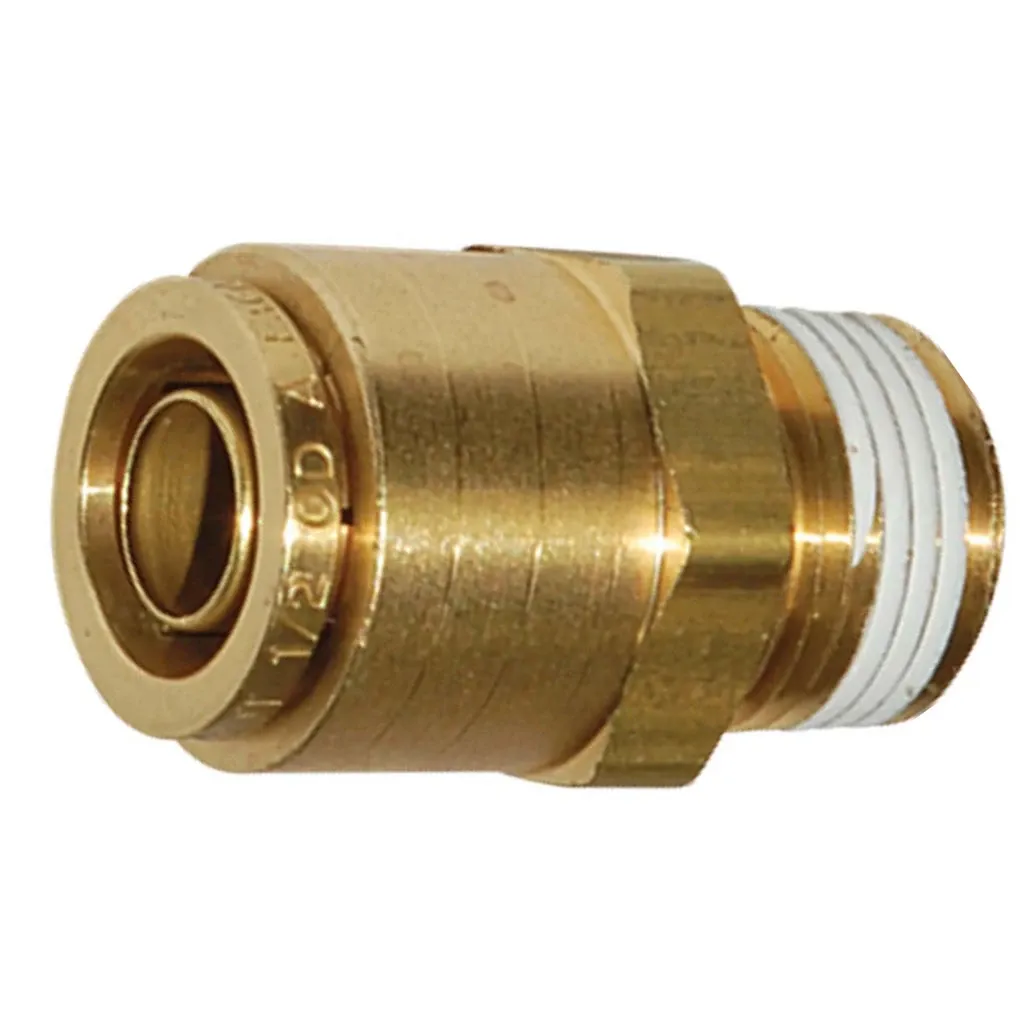 [1868X8] Male Connector Quick Connect 1/2" Tube X 3/8" Mpt
