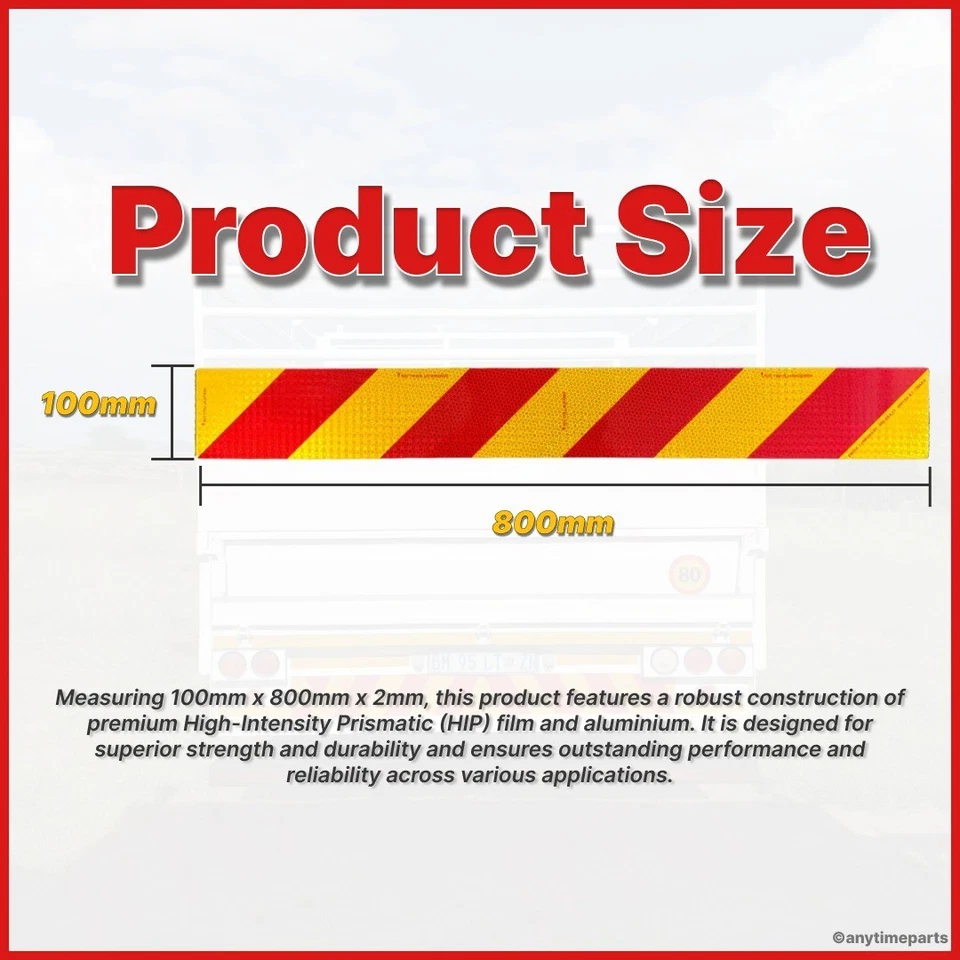 REFLECTIVE ALUMINIUM SIGN 100 X 800